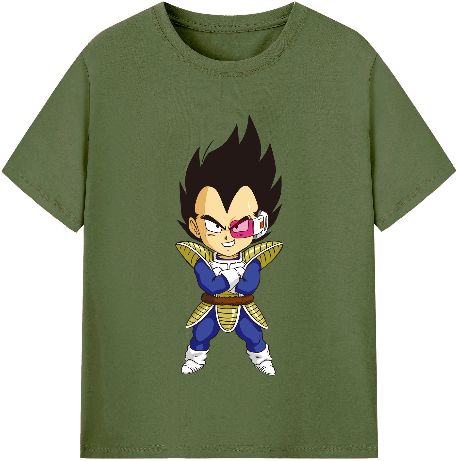 （画像用） ドラゴンボール ベジータ四世（Bejīta Yonsei）DRAGON BALL Vegeta IV 綿100％半袖Tシャツ（フロントプリント）